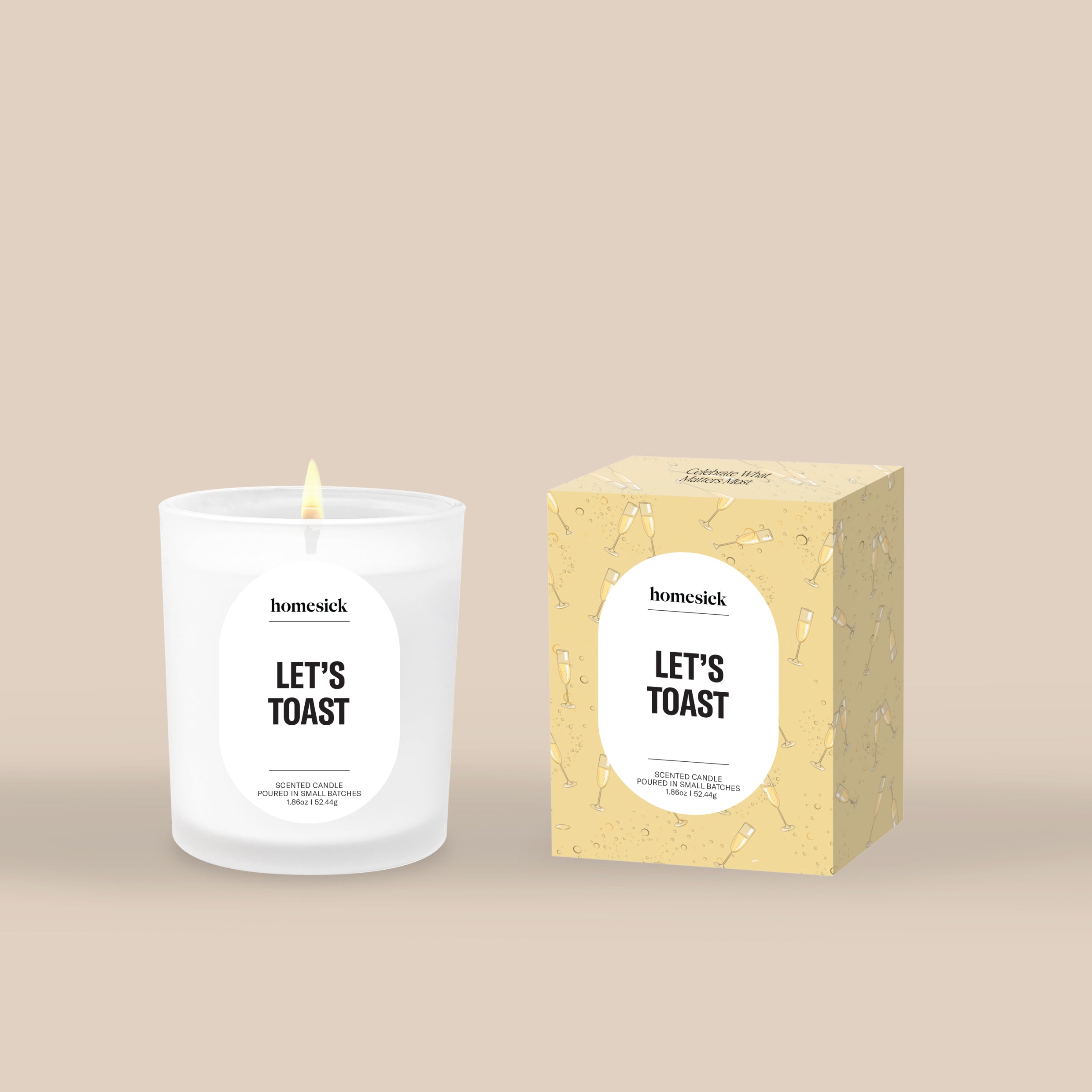 Let's Toast Mini Candle